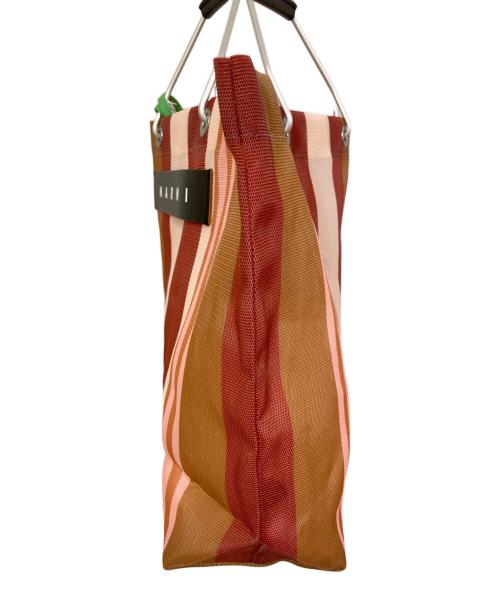 MARNI（マルニ）MARNI (マルニ) MARKET STRIPE BAG/マーケットストライプバッグ INDIAN RED /インディアンレッ サイズ:表記なしの古着・服飾アイテム