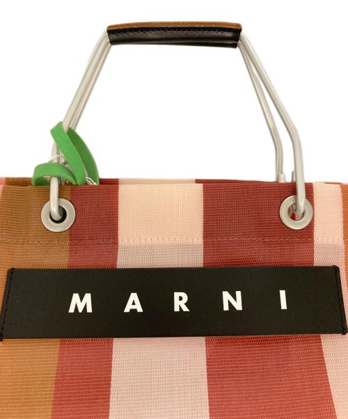 MARNI（マルニ）MARNI (マルニ) MARKET STRIPE BAG/マーケットストライプバッグ INDIAN RED /インディアンレッ サイズ:表記なしの古着・服飾アイテム