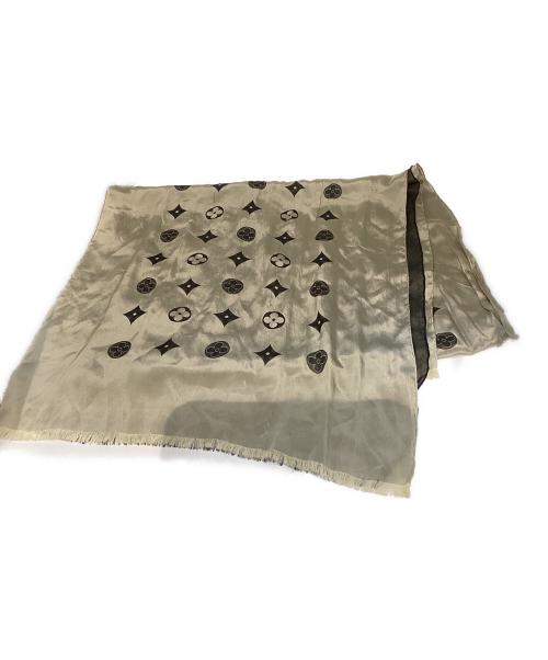 LOUIS VUITTON（ルイ ヴィトン）LOUIS VUITTON (ルイ ヴィトン) モノグラムシャインショール ベージュ×ブラックの古着・服飾アイテム