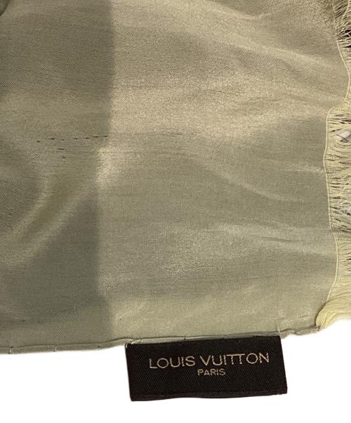 LOUIS VUITTON（ルイ ヴィトン）LOUIS VUITTON (ルイ ヴィトン) モノグラムシャインショール ベージュ×ブラックの古着・服飾アイテム