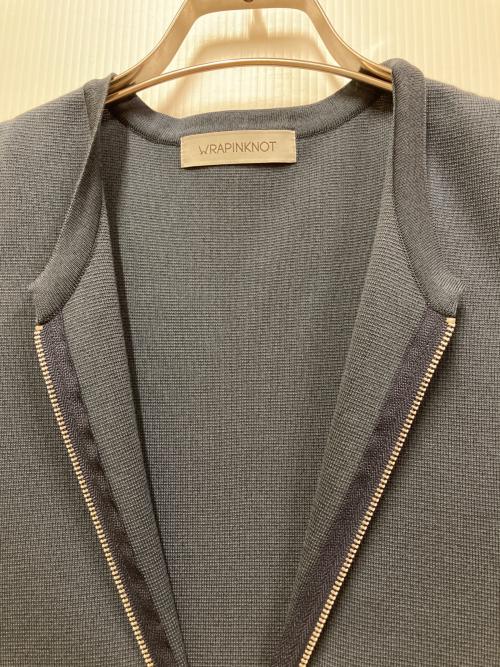 WRAPINKNOT（ラッピンノット）WRAPINKNOT (ラッピンノット) STUDIOUS (ステュディオス) STUDIOUS別注ジップワンピース ブルー サイズ:1の古着・服飾アイテム