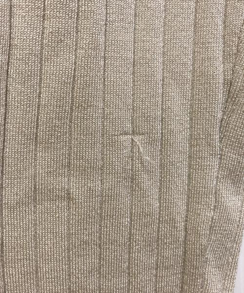 MADISON BLUE（マディソンブルー）MADISON BLUE (マディソンブルー) シルク・ナイロン ワイドリブカーディガン ベージュ サイズ:Sの古着・服飾アイテム