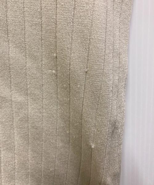 MADISON BLUE（マディソンブルー）MADISON BLUE (マディソンブルー) シルク・ナイロン ワイドリブカーディガン ベージュ サイズ:Sの古着・服飾アイテム