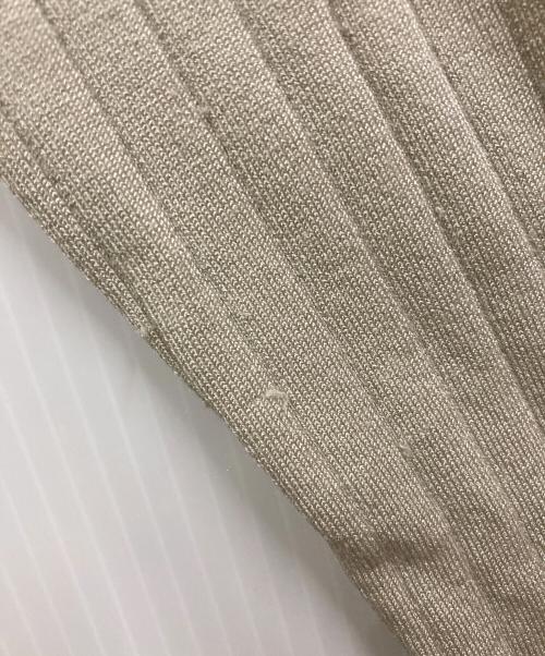 MADISON BLUE（マディソンブルー）MADISON BLUE (マディソンブルー) シルク・ナイロン ワイドリブカーディガン ベージュ サイズ:Sの古着・服飾アイテム