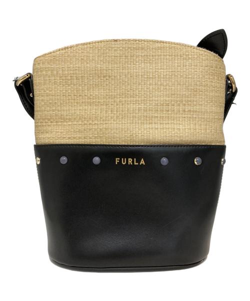 FURLA（フルラ）FURLA (フルラ) SHARE MINI BUCKET ブラック×ベージュ サイズ:-の古着・服飾アイテム