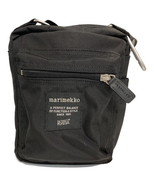 marimekko（マリメッコ）marimekko (マリメッコ) Cash&Carry ナイロンショルダーバッグ ブラックの古着・服飾アイテム