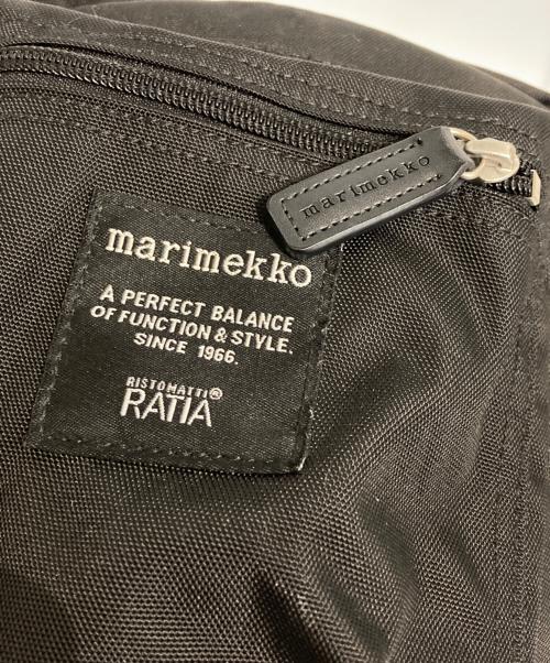 marimekko（マリメッコ）marimekko (マリメッコ) Cash&Carry ナイロンショルダーバッグ ブラックの古着・服飾アイテム