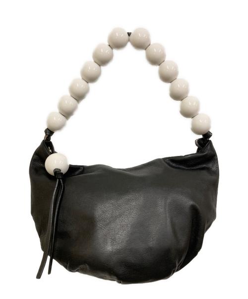 kawa-kawa（カワカワ）kawa-kawa (カワカワ) 大玉ビーズレザーハンドバッグ ブラック サイズ:表記なしの古着・服飾アイテム