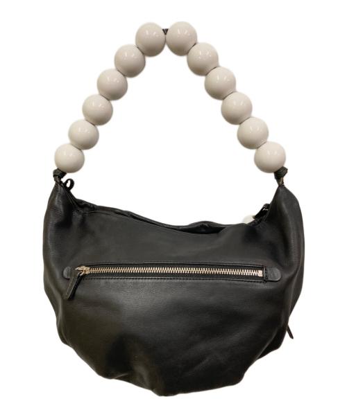kawa-kawa（カワカワ）kawa-kawa (カワカワ) 大玉ビーズレザーハンドバッグ ブラック サイズ:表記なしの古着・服飾アイテム