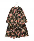 manana suerteマニャーナスエルテ）の古着「花柄ワンピース」｜ブラック