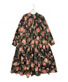 manana suerte（マニャーナスエルテ）の古着「花柄ワンピース」｜ブラック