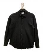 UNDECORATEDアンデコレイテッド）の古着「Wool Knit Smooth Shirt/ウールニットスムースシャツ」｜ブラック