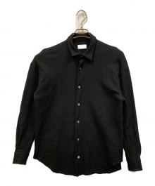 UNDECORATED（アンデコレイテッド）の古着「Wool Knit Smooth Shirt/ウールニットスムースシャツ」｜ブラック