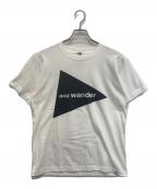 and wanderアンドワンダー）の古着「ロゴTシャツ」｜ホワイト