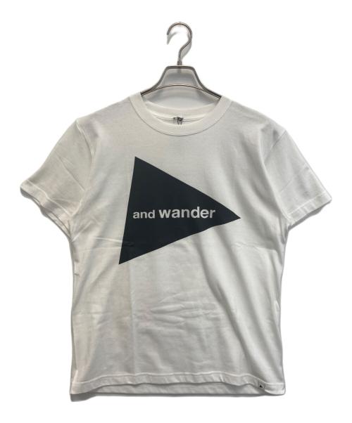 and wander（アンドワンダー）and wander (アンドワンダー) ロゴTシャツ ホワイト サイズ:SIZE 3 未使用品の古着・服飾アイテム