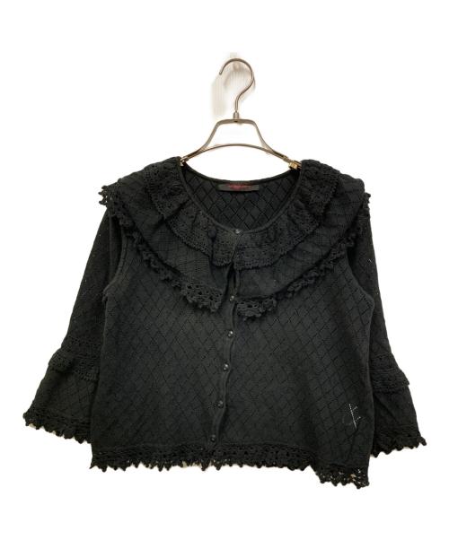 WONDERFUL WORLD KANEKO ISAO（ワンダフルワールド カネコイサオ）WONDERFUL WORLD KANEKO ISAO (ワンダフルワールド カネコイサオ) フリルカーディガン ブラック サイズ:-の古着・服飾アイテム