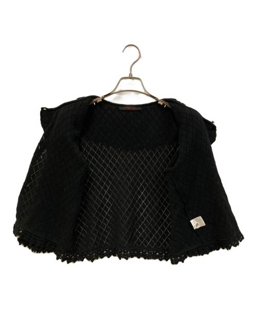WONDERFUL WORLD KANEKO ISAO（ワンダフルワールド カネコイサオ）WONDERFUL WORLD KANEKO ISAO (ワンダフルワールド カネコイサオ) フリルカーディガン ブラック サイズ:-の古着・服飾アイテム