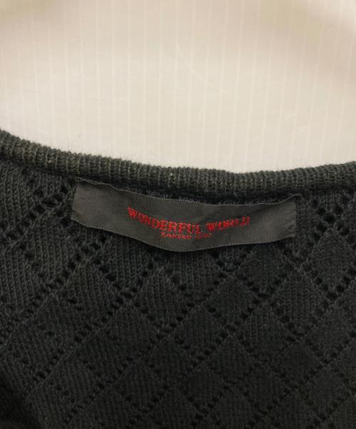 WONDERFUL WORLD KANEKO ISAO（ワンダフルワールド カネコイサオ）WONDERFUL WORLD KANEKO ISAO (ワンダフルワールド カネコイサオ) フリルカーディガン ブラック サイズ:-の古着・服飾アイテム