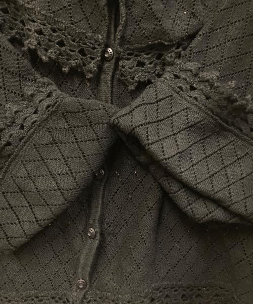 WONDERFUL WORLD KANEKO ISAO（ワンダフルワールド カネコイサオ）WONDERFUL WORLD KANEKO ISAO (ワンダフルワールド カネコイサオ) フリルカーディガン ブラック サイズ:-の古着・服飾アイテム