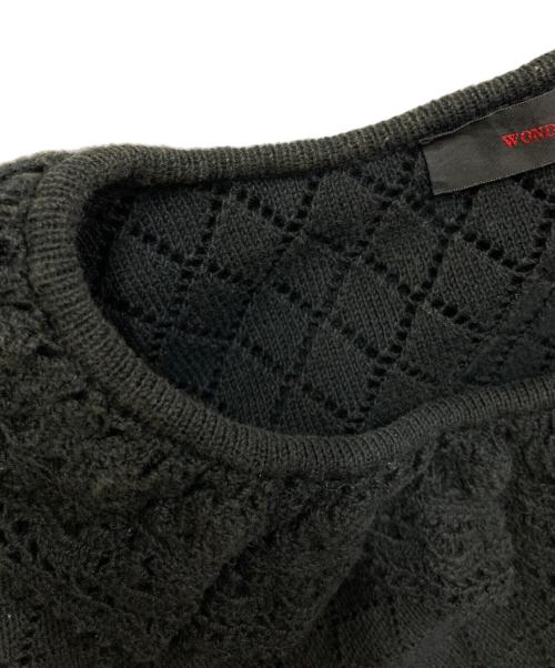 WONDERFUL WORLD KANEKO ISAO（ワンダフルワールド カネコイサオ）WONDERFUL WORLD KANEKO ISAO (ワンダフルワールド カネコイサオ) フリルカーディガン ブラック サイズ:-の古着・服飾アイテム