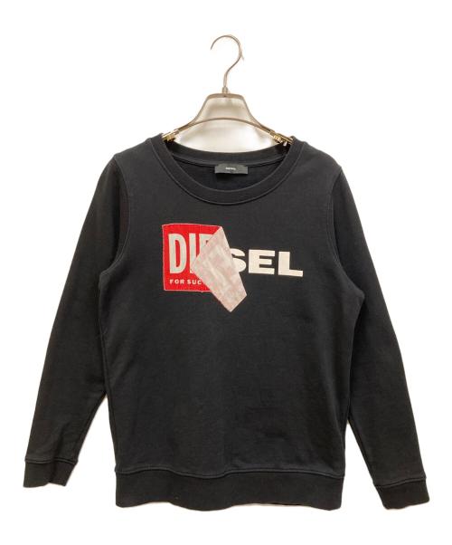 DIESEL（ディーゼル）DIESEL (ディーゼル) クルーネックスウェット ブラック サイズ:xsの古着・服飾アイテム