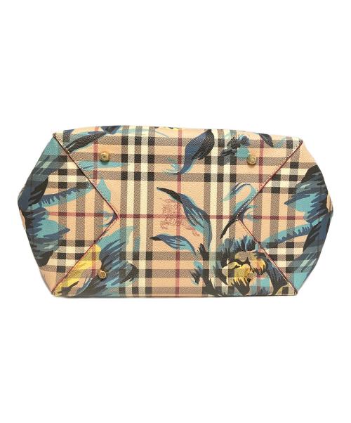 BURBERRY LONDON（バーバリーロンドン）BURBERRY LONDON (バーバリーロンドン) BURBERRY HAYMARKET フローラルプリントトートバック ピンクベージュの古着・服飾アイテム