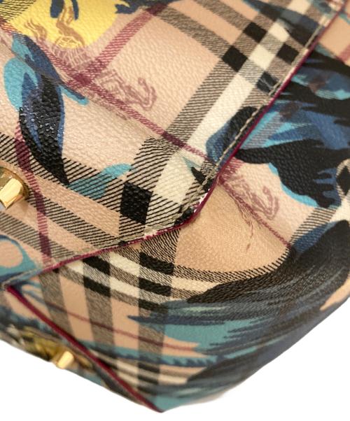 BURBERRY LONDON（バーバリーロンドン）BURBERRY LONDON (バーバリーロンドン) BURBERRY HAYMARKET フローラルプリントトートバック ピンクベージュの古着・服飾アイテム
