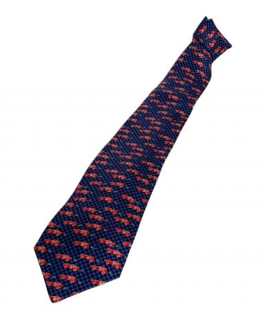 中古・古着通販】HERMES (エルメス) 総柄シルクネクタイ ネイビー