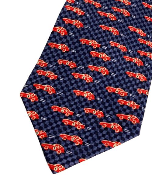 HERMES（エルメス）HERMES (エルメス) 総柄シルクネクタイ ネイビー サイズ:- 未使用品の古着・服飾アイテム