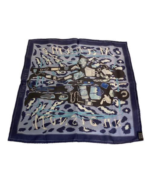 HERMES（エルメス）HERMES (エルメス) ムッシュ＆マダムカ柄/プチカレ40/シルクスカーフ ネイビーの古着・服飾アイテム