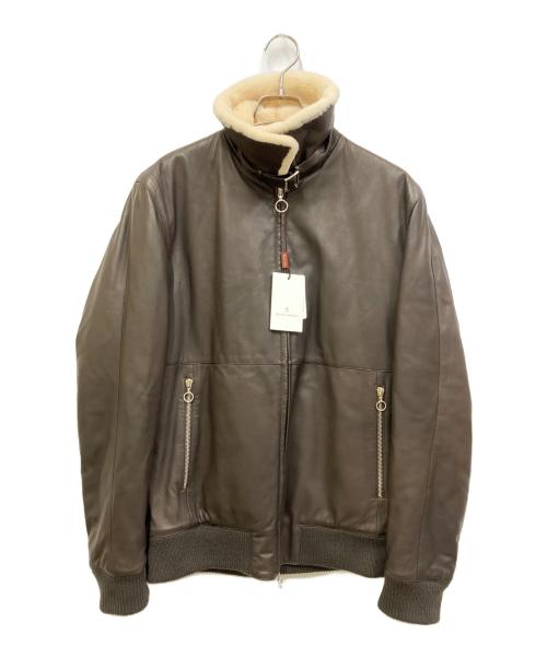 SERAPHIN（セラフィン）SERAPHIN (セラフィン) シープレザーフライトジャケット ブラウン サイズ:46 未使用品の古着・服飾アイテム