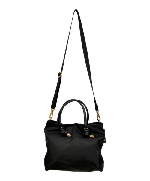 VIOLAd'ORO（ヴィオラドーロ）VIOLAd'ORO (ヴィオラドーロ) ビアンカノットハンドルナイロントート ブラック サイズ:表記なしの古着・服飾アイテム