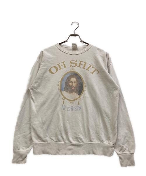SAINT MICHAEL（セントマイケル）SAINT MICHAEL (セントマイケル) CRW SWT / OH SHIT / WHITE / クルーネックスウェット ホワイト サイズ:SIZE Lの古着・服飾アイテム