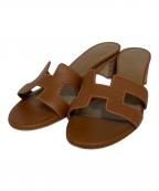 HERMESエルメス）の古着「オアジス レザー サンダル  / OASIS サンダル」｜ブラウン