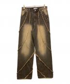 UNUSED.LABアンユーズドラブ）の古着「フリンジデニムパンツ」｜ブラック