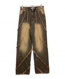 UNUSED.LAB（アンユーズドラブ）の古着「フリンジデニムパンツ」｜ブラック