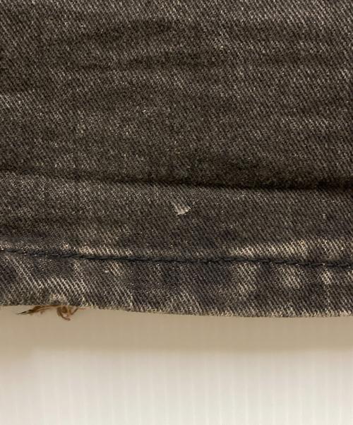 UNUSED.LAB（アンユーズドラブ）UNUSED.LAB (アンユーズドラブ) フリンジデニムパンツ ブラック サイズ:Sの古着・服飾アイテム