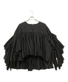 aayushi（アユ―シ）の古着「インドコットンフリルティアードブラウス」｜ブラック