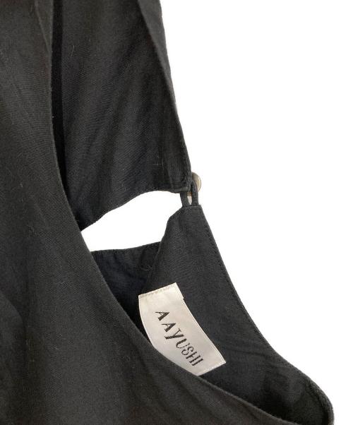 aayushi（アユ―シ）AAYUSHI (アユ―シ) インドコットンフリルティアードブラウス ブラック サイズ:表記なしの古着・服飾アイテム