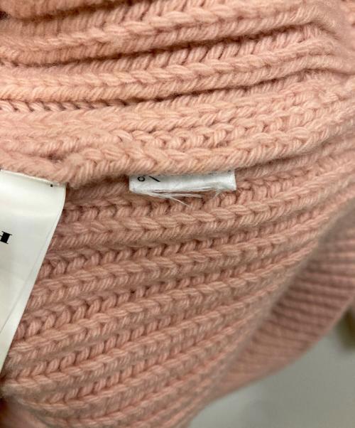 COACH（コーチ）COACH (コーチ) クルーネック ボウ セーター リサイクルウール ピンク サイズ:Sの古着・服飾アイテム