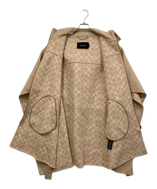 COACH（コーチ）COACH (コーチ) クラシック ダブル フェイス ケープ ベージュ サイズ:Mの古着・服飾アイテム