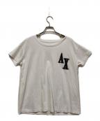 ARMANI EXCHANGEアルマーニ エクスチェンジ）の古着「AXロゴワッペンTシャツ」｜ホワイト