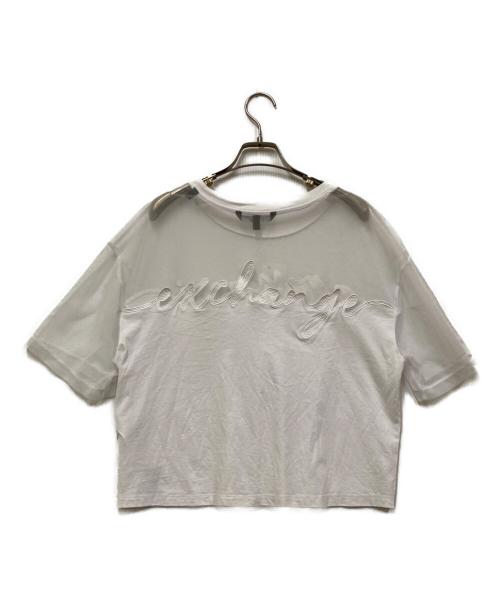 ARMANI EXCHANGE（アルマーニ エクスチェンジ）ARMANI EXCHANGE (アルマーニ エクスチェンジ) 半袖メッシュTシャツ ホワイト サイズ:Lの古着・服飾アイテム