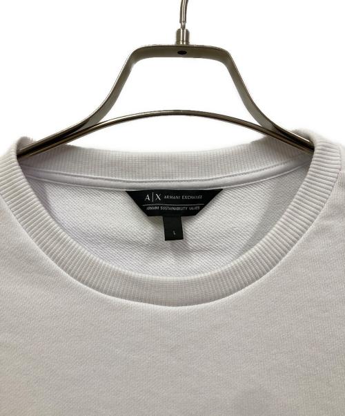 ARMANI EXCHANGE（アルマーニ エクスチェンジ）ARMANI EXCHANGE (アルマーニ エクスチェンジ) クルーネックスウェット ホワイト サイズ:Lの古着・服飾アイテム