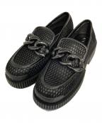 ARMANI EXCHANGEアルマーニ エクスチェンジ）の古着「メッシュチャンキーローファー」｜ブラック