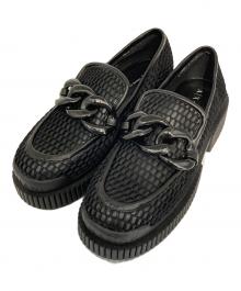 ARMANI EXCHANGE（アルマーニ エクスチェンジ）の古着「メッシュチャンキーローファー」｜ブラック