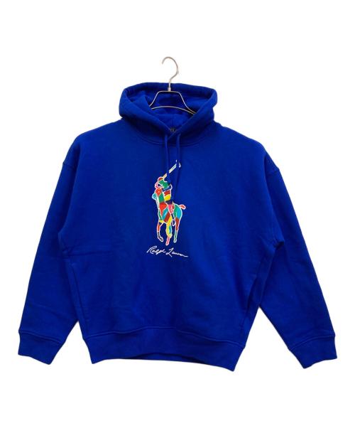 POLO RALPH LAUREN（ポロ・ラルフローレン）POLO RALPH LAUREN (ポロ・ラルフローレン) 裏起毛プルオーバーパーカー ブルー サイズ:SIZE Mの古着・服飾アイテム