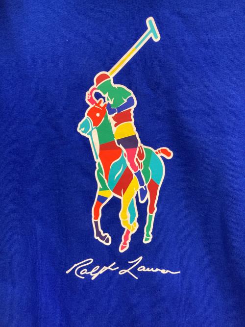 POLO RALPH LAUREN（ポロ・ラルフローレン）POLO RALPH LAUREN (ポロ・ラルフローレン) 裏起毛プルオーバーパーカー ブルー サイズ:SIZE Mの古着・服飾アイテム