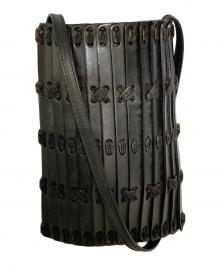 Snow Peak YAMAI×HATORI（スノーピーク ヤマイ）の古着「YMAI × HATORI Leather Crossbody (S)」｜ブラック