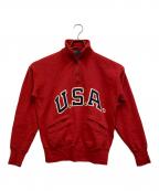 POLO RALPH LAURENポロ・ラルフローレン）の古着「ヴィンテージフィットUSAカラードスウェットシャツ」｜レッド